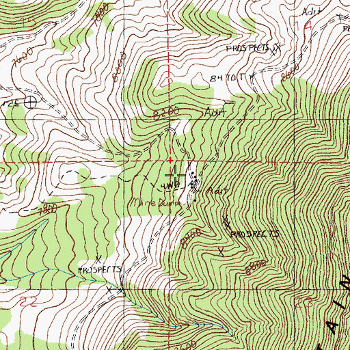 Topographic Map of Monarch Mine, NV