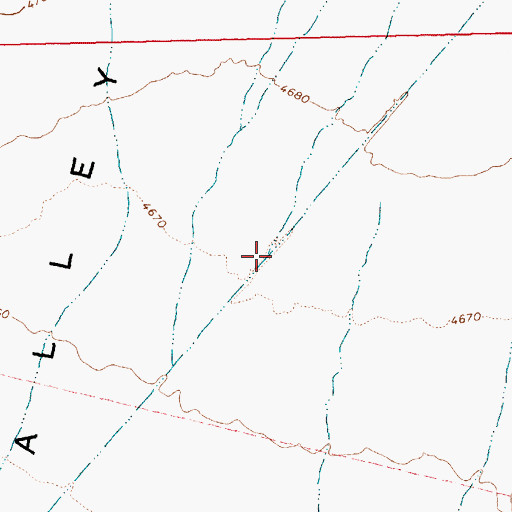 Topographic Map of Monkey Wrench Wash, NV