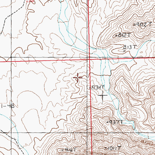 Topographic Map of Monocline Valley, NV