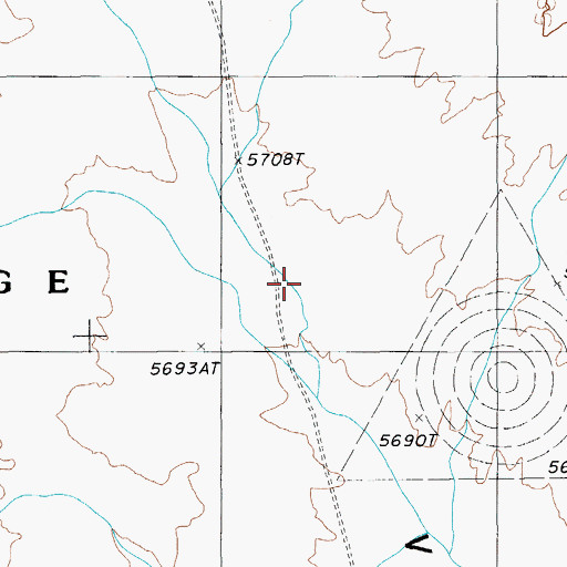 Topographic Map of Monotony Valley, NV
