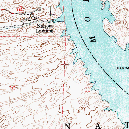 Topographic Map of Montana Wash, NV