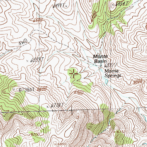Topographic Map of Monte Basin, NV