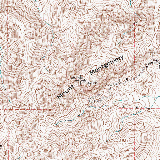 Topographic Map of Mount Montgomery, NV