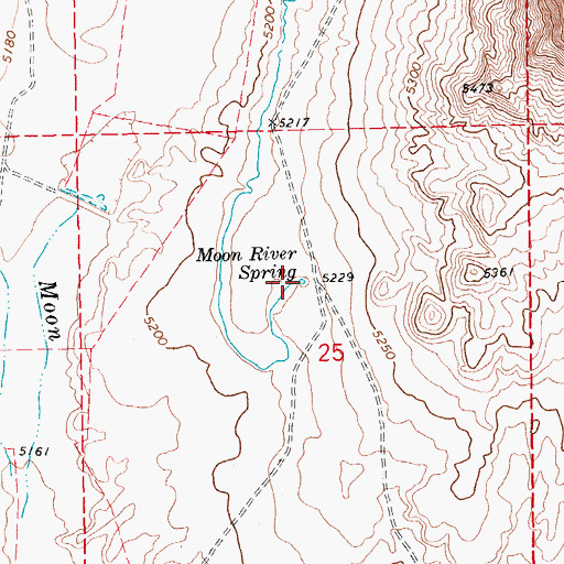 Topographic Map of Moon River Spring, NV