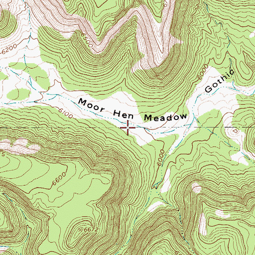 Topographic Map of Moor Hen Meadow, NV