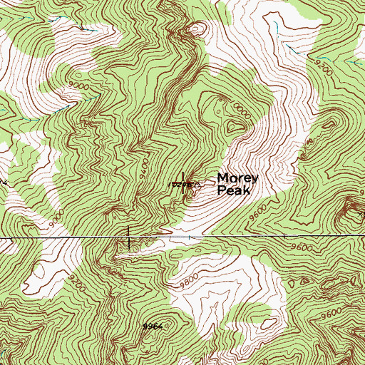 Topographic Map of Morey Peak, NV