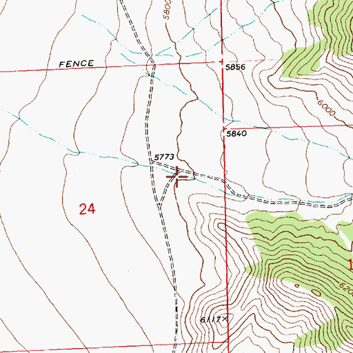 Topographic Map of Morgan Canyon, NV