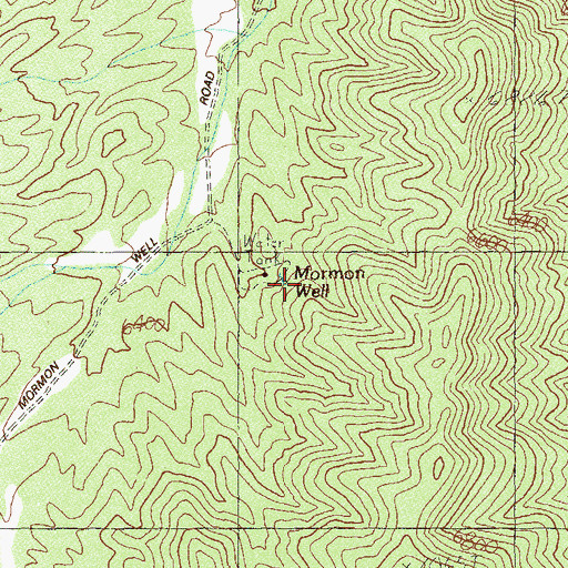 Topographic Map of Mormon Well, NV