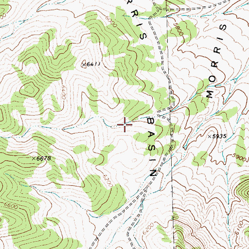 Topographic Map of Morris Basin, NV