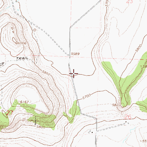 Topographic Map of Mosquito Valley, NV