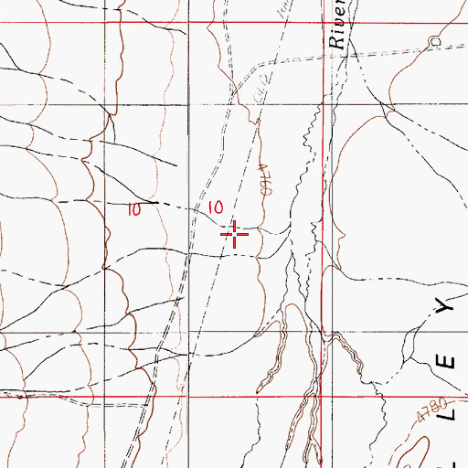 Topographic Map of Moss Creek, NV
