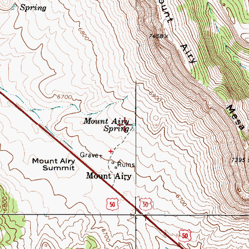 Topographic Map of Mount Airy Spring, NV
