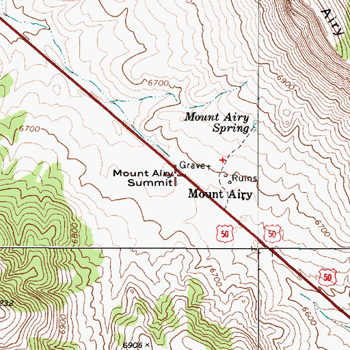 Topographic Map of Mount Airy Summit, NV