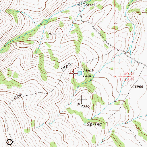 Topographic Map of Mud Lake, NV