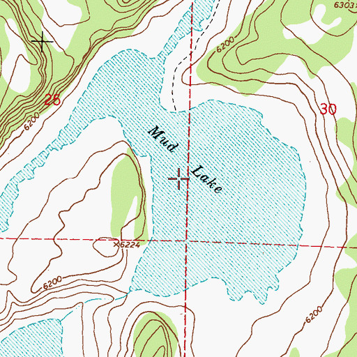 Topographic Map of Mud Lake, NV