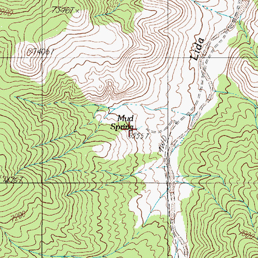 Topographic Map of Mud Spring, NV