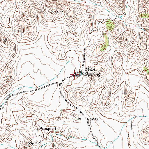 Topographic Map of Mud Spring, NV