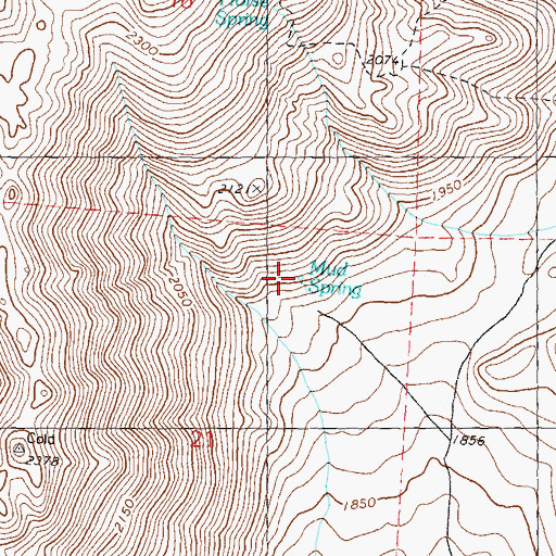 Topographic Map of Mud Spring, NV