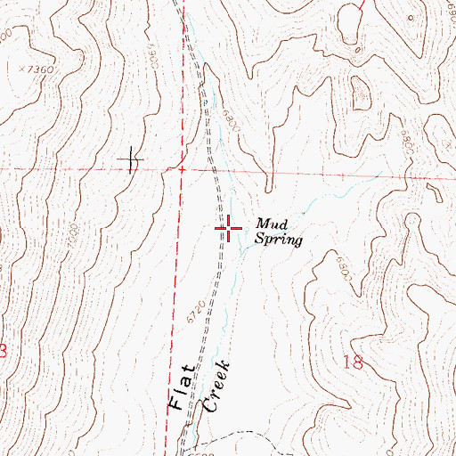 Topographic Map of Mud Spring, NV