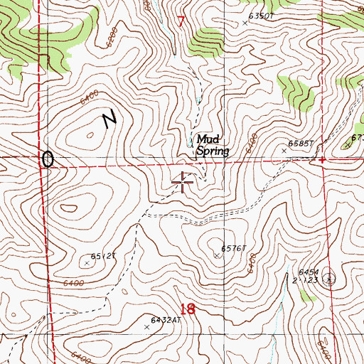 Topographic Map of Mud Spring, NV