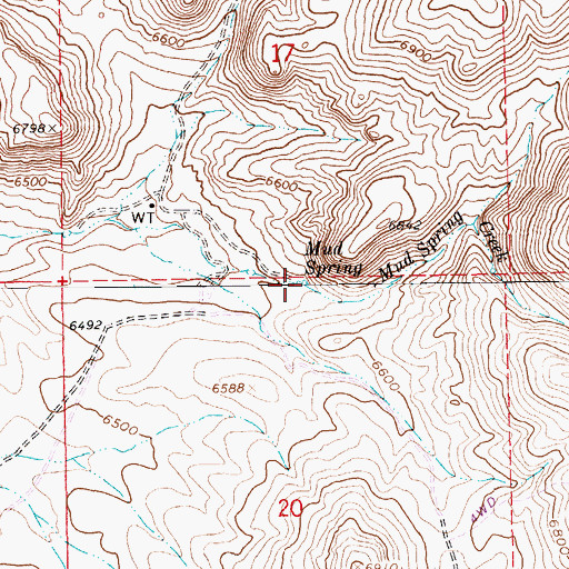 Topographic Map of Mud Spring, NV