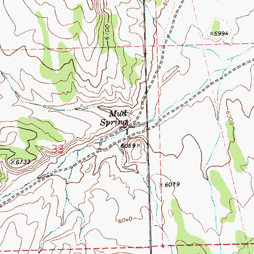 Topographic Map of Mud Spring, NV