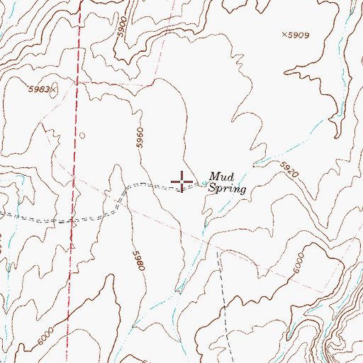 Topographic Map of Mud Spring, NV