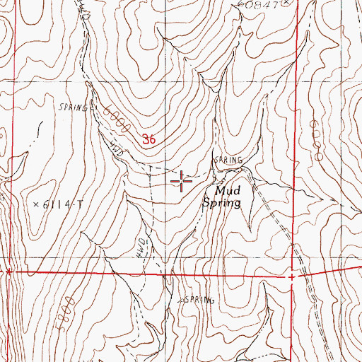 Topographic Map of Mud Spring, NV