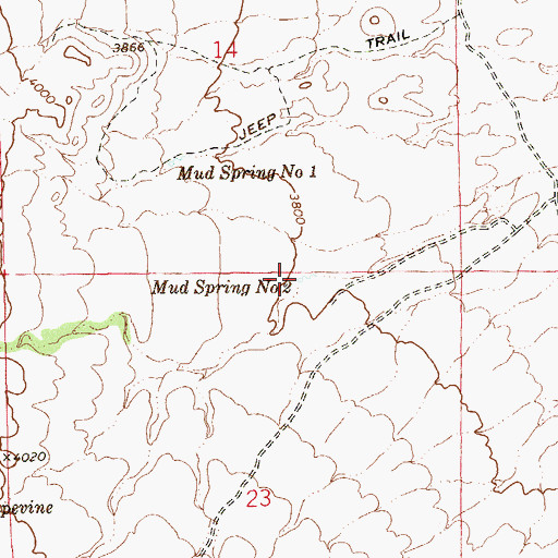 Topographic Map of Mud Spring Number Two, NV