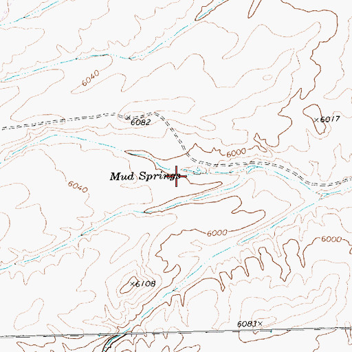 Topographic Map of Mud Springs, NV