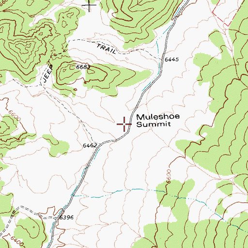Topographic Map of Muleshoe Summit, NV
