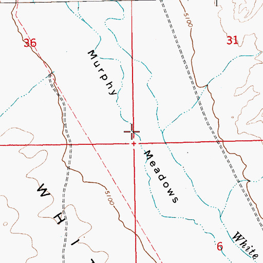 Topographic Map of Murphy Meadows, NV