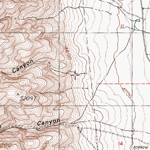 Topographic Map of Murray Canyon, NV