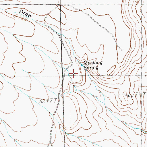 Topographic Map of Mustang Spring, NV