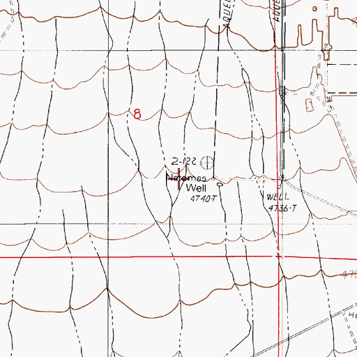 Topographic Map of Natomas Well, NV