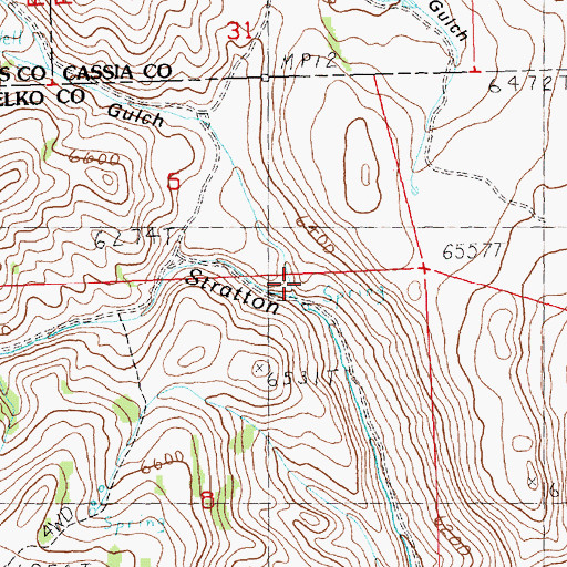 Topographic Map of Nevada Gulch, NV