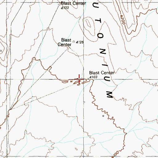 Topographic Map of Nevada Test Site Area 11, NV