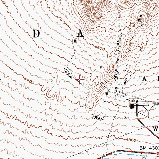 Topographic Map of Nevada Test Site Area 401, NV