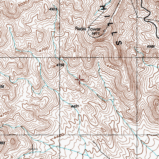 Topographic Map of Nevada Test Site Area 6, NV