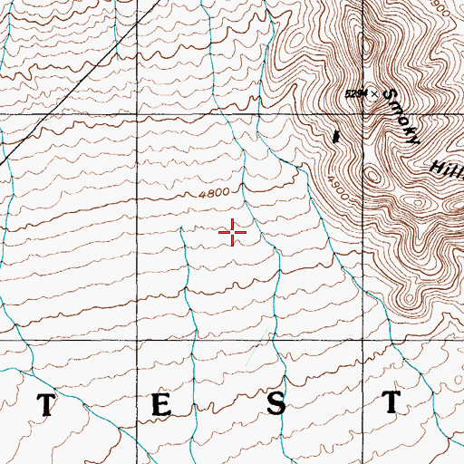 Topographic Map of Nevada Test Site Area 8, NV