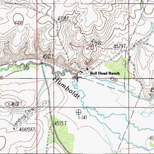 Topographic Map of New Channel Little Humboldt River, NV
