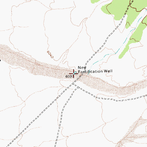 Topographic Map of New Fortification Well, NV