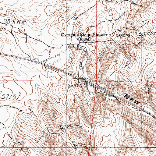 Topographic Map of New Pass, NV