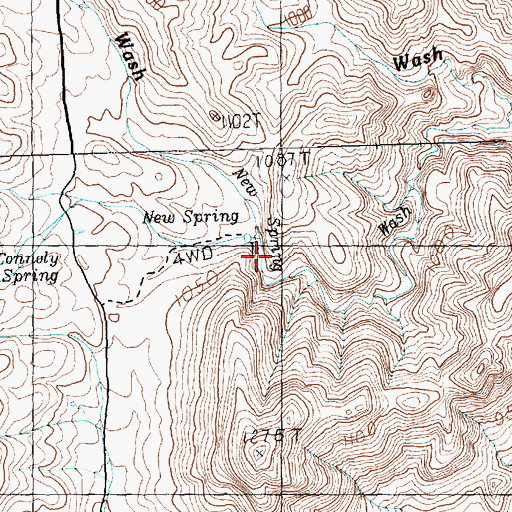 Topographic Map of New Spring, NV