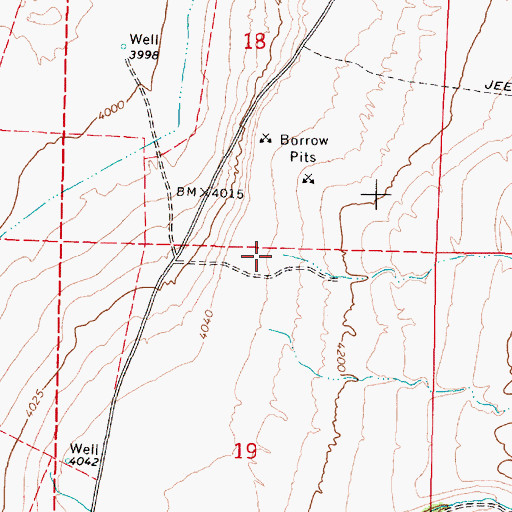 Topographic Map of New Years Canyon, NV