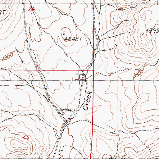 Topographic Map of New York Canyon, NV