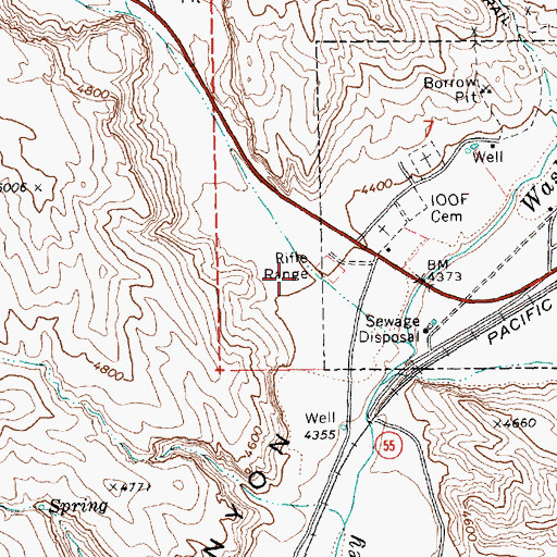 Topographic Map of Newman Canyon, NV
