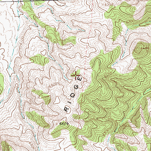 Topographic Map of Ninemile Ridge, NV