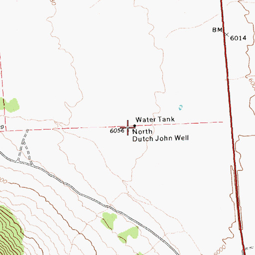 Topographic Map of North Dutch John Well, NV