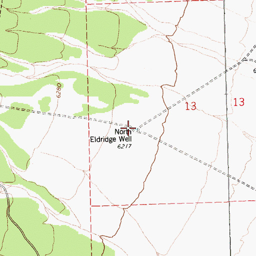 Topographic Map of North Eldridge Well, NV